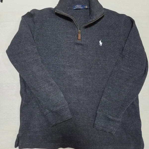[BUNJANG] Polo Ralph Lauren Grey Half-Zip Knit / 폴로 랄프로렌 반집업 그레이
