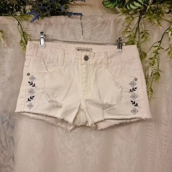 [BUNJANG] Thursday Island White Denim Hot Pants (Size S) / 미착용 S 화이트 진 핫팬츠 써스데이아일랜드