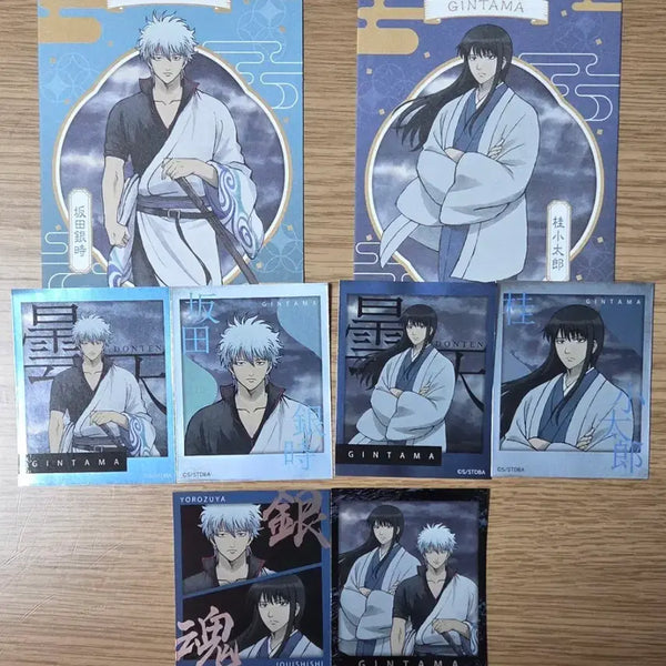 [BUNJANG] Gintama Gintoki Katsura Dancheon Metal Sticker & Postcard Set / [가격인하] 은혼 긴토키 카츠라 담천 메탈스티커, 포스트카드