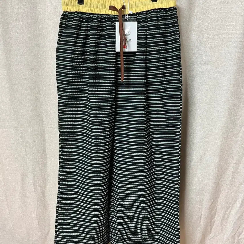 [BUNJANG] Striped Cotton Pants (L) / 줄무늬 패턴 바지 새상품 L