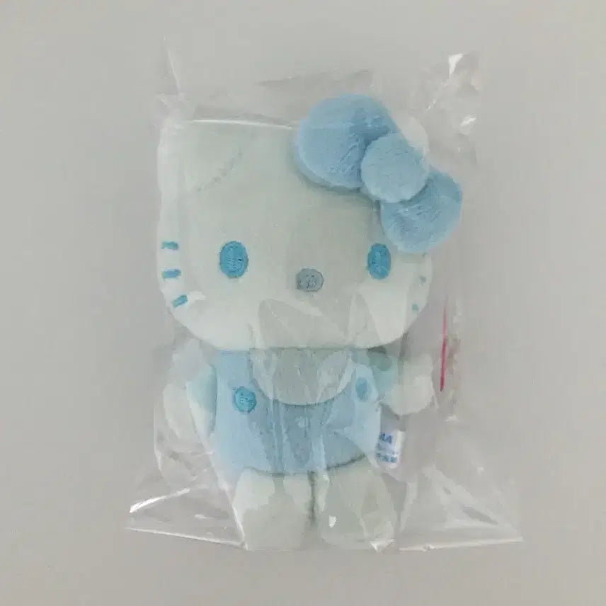 [BUNJANG] Chiiikawa x Sanrio Hello Kitty Plush Keyring - Sky Blue / 헬로키티 인형 키링 스카이블루 컬러 치이카와 산리오 폼폼푸린 몬치치