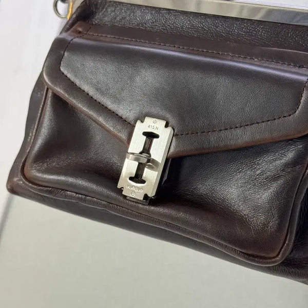 [BUNJANG] Brunante Okam Two Cargo Frame Shoulder Small Brown / 분크 오캄 두 카고 프레임 숄더 스몰 Brown