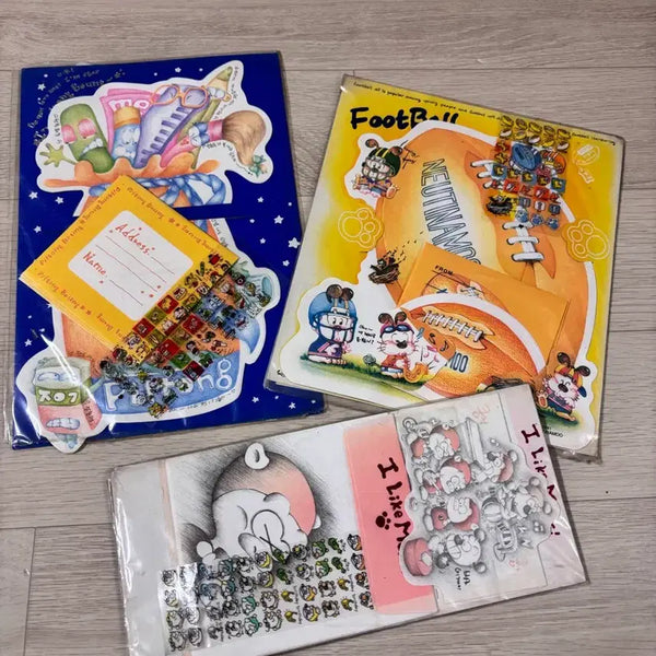 [BUNJANG] Vintage Letter Paper Sticker Set Bundle / 일괄 [고전 편지지 스티커 세트] 문구