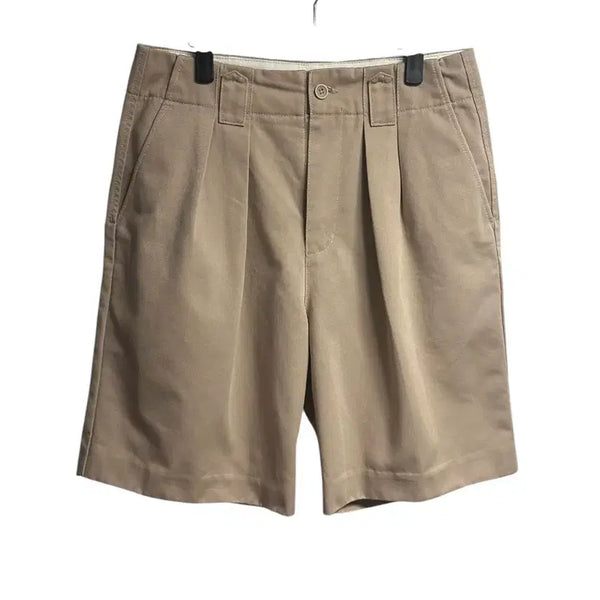 [BUNJANG] Panove Beige Two-Tuck Cotton Chino Bermuda Pants L / 파노브(panove) 베이지 투턱 코튼 치노 버뮤다 팬츠 L size