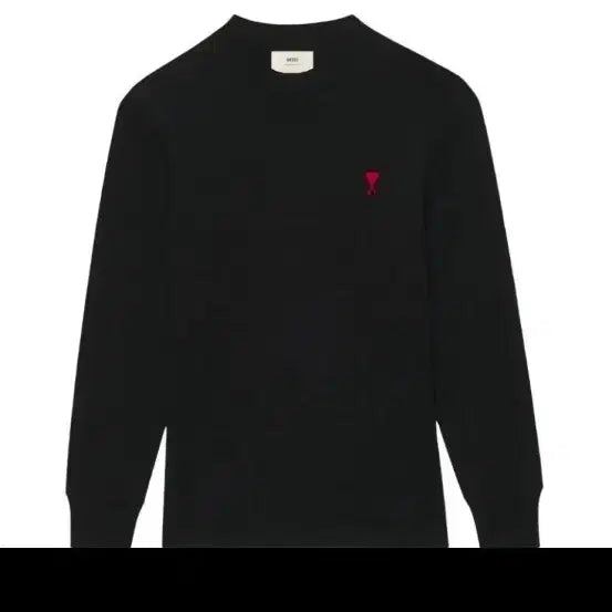 [BUNJANG] AMI Small Heart Long Sleeve Black XL / 아미 스몰 하트 롱슬리브 긴팔 쭉티 블랙 XL 새상품