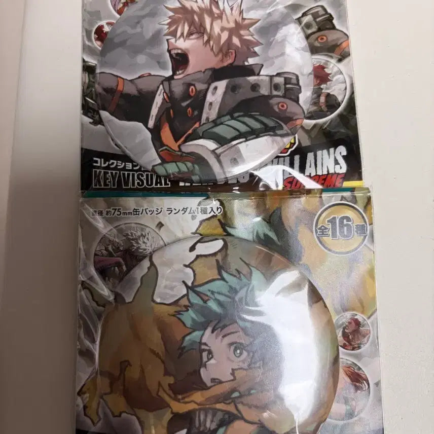 [BUNJANG] My Hero Academia Original Art Exhibition Can Badge Set (Katsuki Bakugo & Izuku Midoriya) / 히로아카 원화전 캔뱃지 바쿠고+미도리야 일괄 판매 합니다