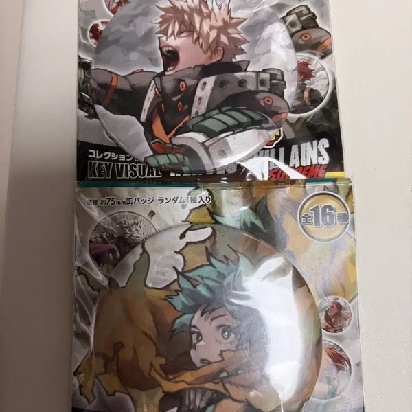 [BUNJANG] My Hero Academia Original Art Exhibition Can Badge Set (Katsuki Bakugo & Izuku Midoriya) / 히로아카 원화전 캔뱃지 바쿠고+미도리야 일괄 판매 합니다