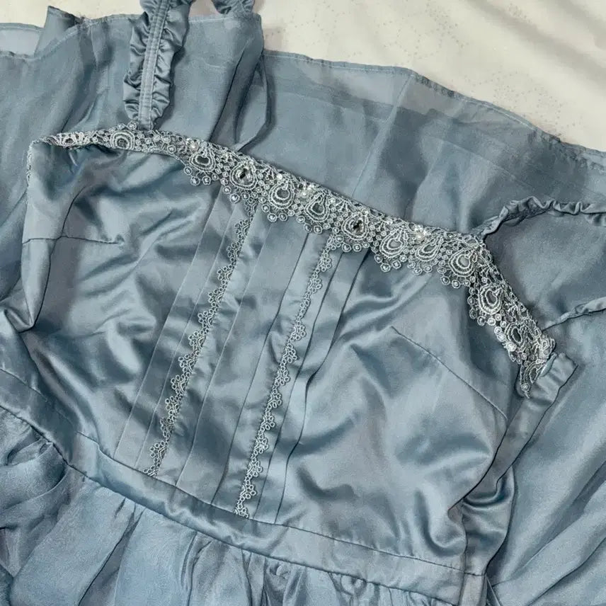 [BUNJANG] Exsifarm Sky Blue Fairy Gyaru Midi Dress / 엑시즈팜 스카이블루 페어리 갸루 미디 원피스