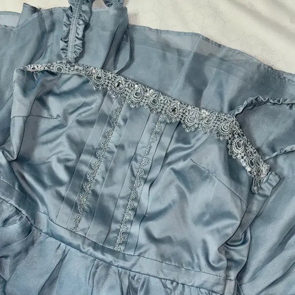 [BUNJANG] Exsifarm Sky Blue Fairy Gyaru Midi Dress / 엑시즈팜 스카이블루 페어리 갸루 미디 원피스