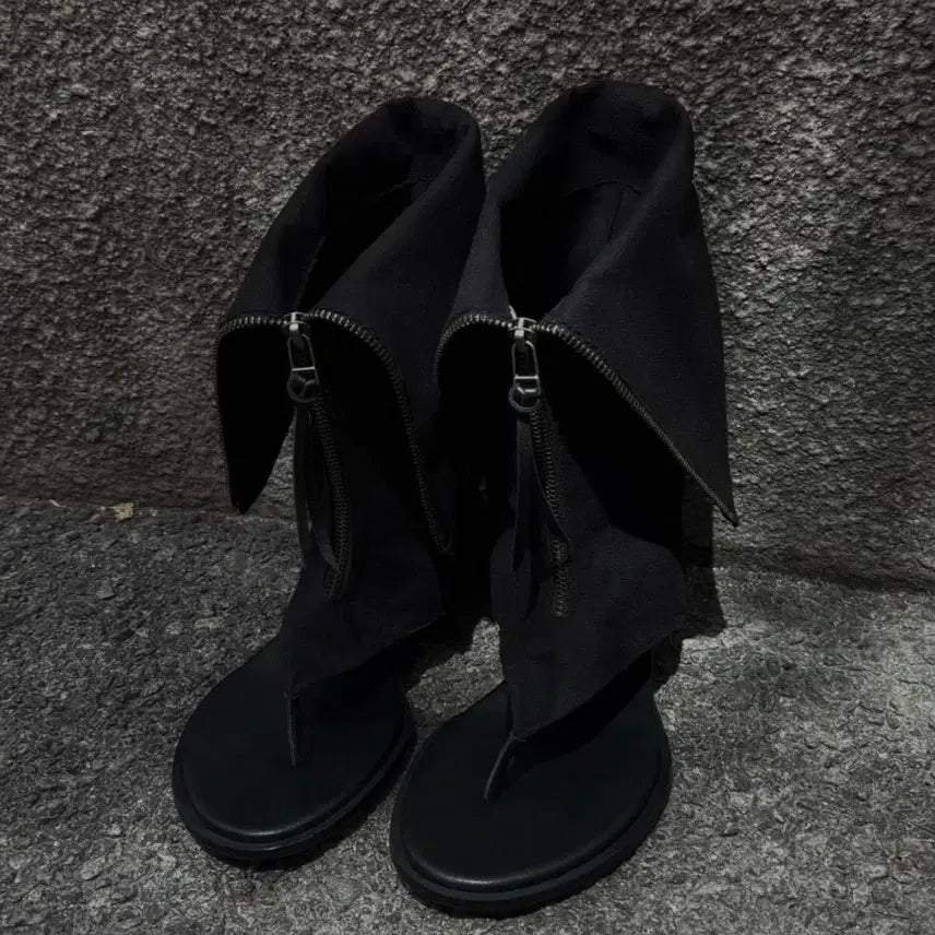 [BUNJANG] Bohemian Seoul Eclipse Linen Flip Flop Boots / [새상품/단종] 보헤미안서울 이클립스 린넨 플립 플랍 부츠