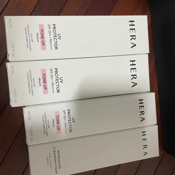 [BUNJANG] Hera UV Protector Tone-Up Peach Set / 헤라 UV프로텍터 톤업 2종 피치