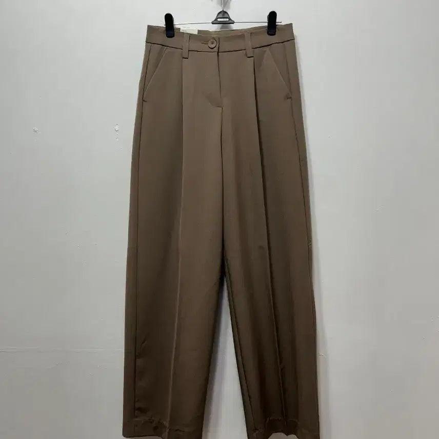 [BUNJANG] Women's Wide Leg Slacks Brown Medium New / 여성 와이드 슬랙스 브라운 M 새상품
