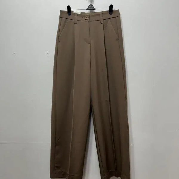 [BUNJANG] Women's Wide Leg Slacks Brown Medium New / 여성 와이드 슬랙스 브라운 M 새상품