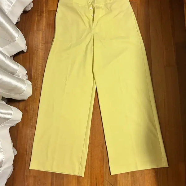 [BUNJANG] Zara Disney Collaboration Wide Leg Pants Yellow EU42 / 자라 디즈니 콜라보 팬츠