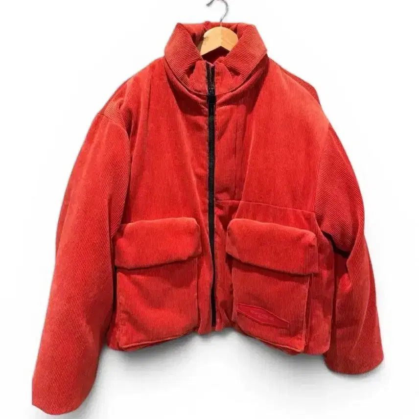 [BUNJANG] Wooyoungmi Red Corduroy Padded Jacket / 46 / 우영미 레드 코듀로이 패딩
