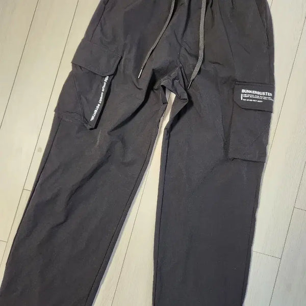 [BUNJANG] Bunker Buster Unisex String Wide Cargo Pants MO1PU124 / 새상품급) 벙커버스터 남녀공용 스트링 와이드 카고 팬츠 MO1PU124