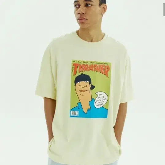 [BUNJANG] Thrasher Lemon Short Sleeve T-Shirt Size L / 트레셔 반팔 라지
