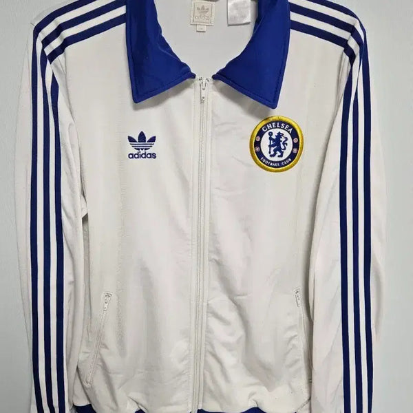 [BUNJANG] Adidas Chelsea White Blue Track Jacket / No.162 아디다스 첼시 화이트 블루 트랙 자켓( 50 )