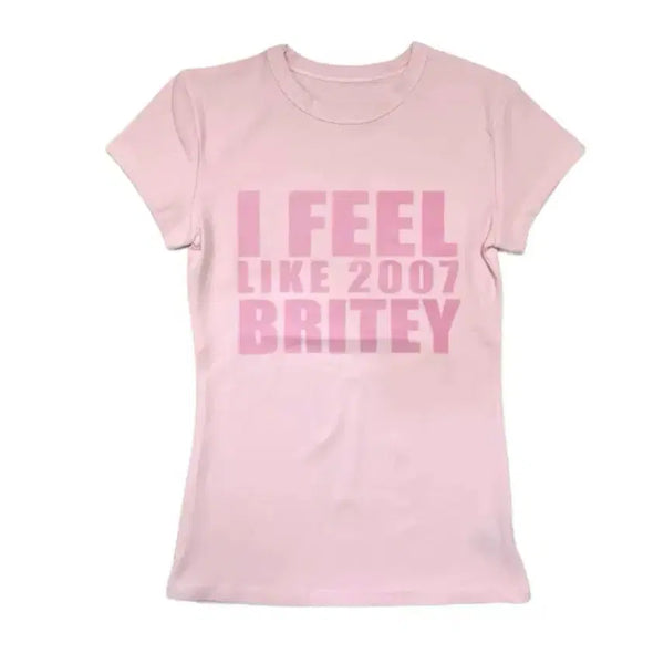[BUNJANG] Britney Kitsch Short Sleeve T-Shirt Pink / 브리트니 키치 반팔 티셔츠 핑크