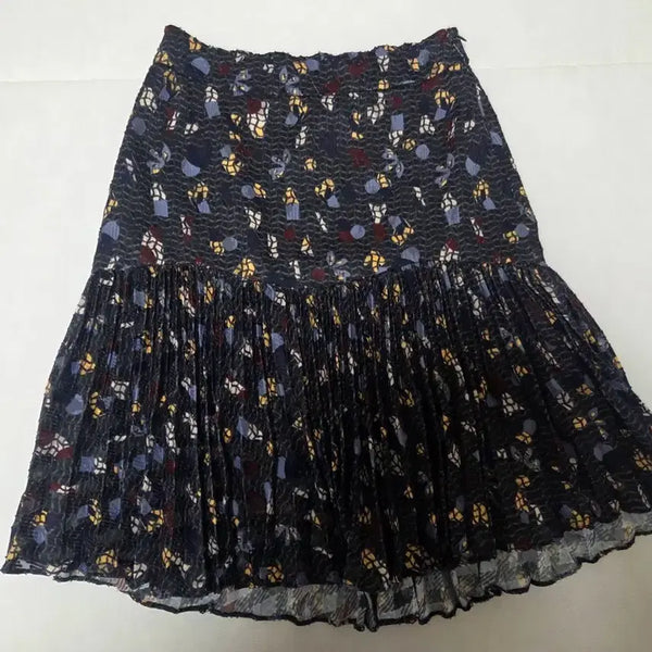 [BUNJANG] SJSJ Midi Green Pattern Skirt XS / 한섬 SJSJ 미디 그린패턴 치마 XS