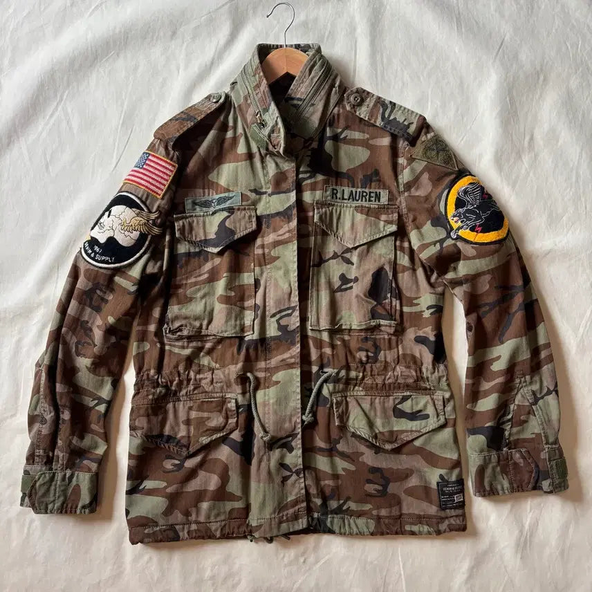 [BUNJANG] Polo Ralph Lauren Denim & Supply M65 Patch Military Field Jacket / [정품] 폴로 데님앤서플라이 랄프로렌 M65 패치 밀리터리 야상 자켓