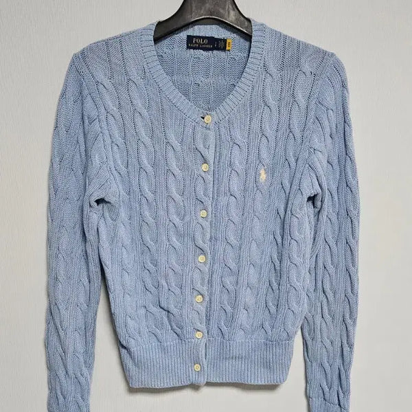 [BUNJANG] Polo Ralph Lauren Cable Knit Cardigan Blue / No.163 폴로 랄프로렌 케이블 니트 가디건 블루( S )