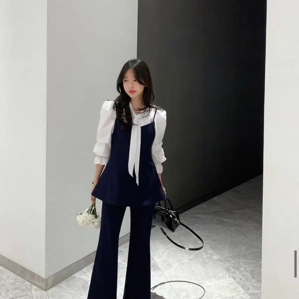 [BUNJANG] Bissini Mood Set-up Navy Large / 바이씨니 제작 무드셋업 네이비 라지