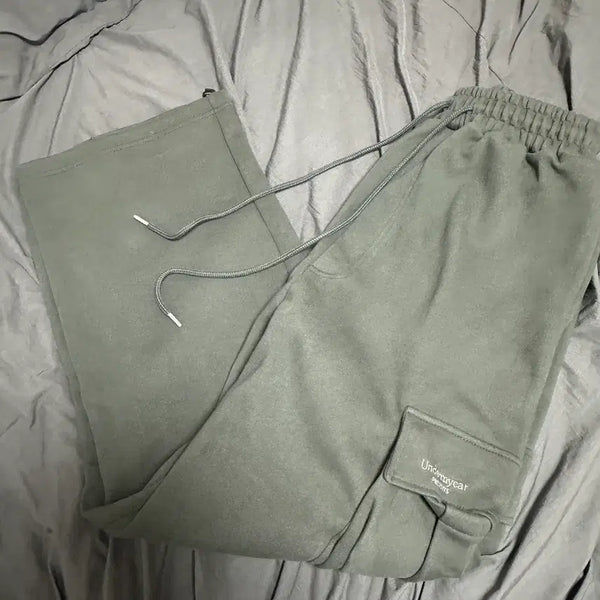 [BUNJANG] Undermycar MU.49 Cargo Sweatpants Olive Size 2 / 2) 언더마이카 무(MU)49 카고 스웻 팬츠 올리브컬러 판매합니다.