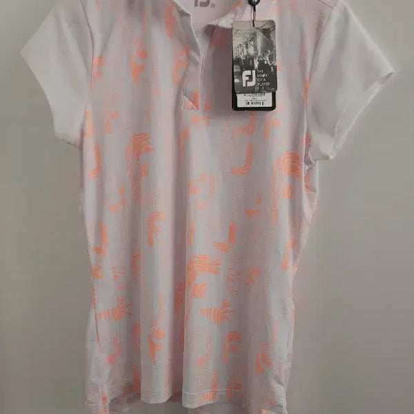 [BUNJANG] Footjoy Women's Golf Short Sleeve Polo Shirt Pink / 풋조이 여성 골프 반팔 카라티 핑크 새제품
