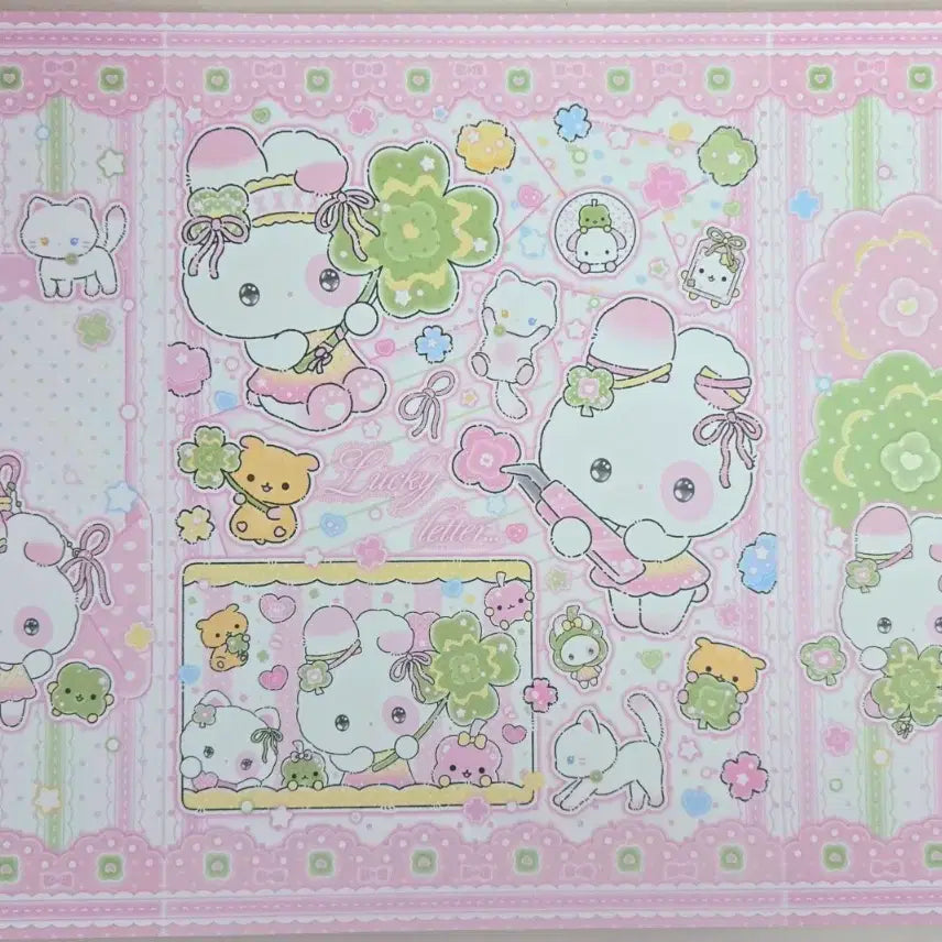 [BUNJANG] Bunny Lucky Letter Series Wrapping Paper Envelope Set / [포용] 바니 행운의편지 시리즈 랩핑지 수봉