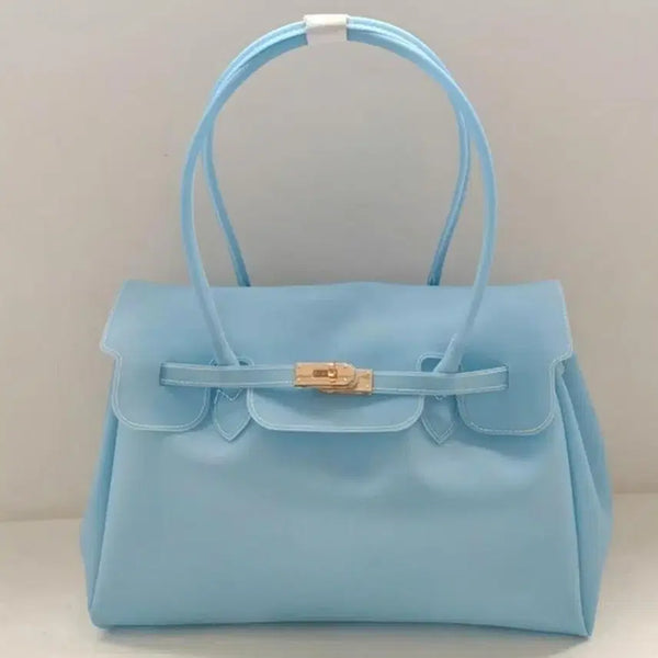 [BUNJANG] Women's Jelly Birkin Tote Bag / 여성 여름 젤리 버킨 벌킨 토트백 데일리 사각 보부상 빅백 서류 가방