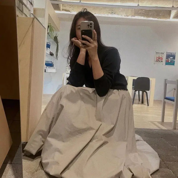[BUNJANG] Elloge Joy Puffball Skirt Warm Grey / 엘로주 elloge joy puffball 퍼프볼 스커트 새상품