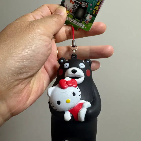 [BUNJANG] Sanrio Hello Kitty x Kumamon Classic Regional Limited Keychain / 키티 고전 쿠마몬 지역한정 키링 새상품