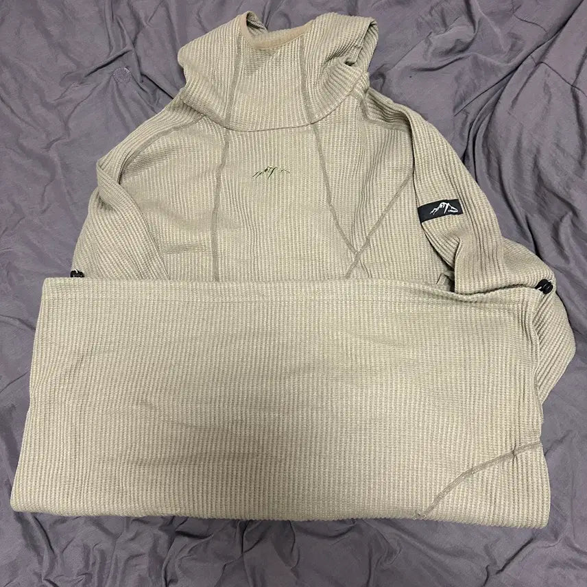 [BUNJANG] Cold Warm Waffle Long Sleeve T-Shirt Khaki 2XL / 2XL) 콜드웜 와플 롱슬리브 카키 컬러 판매합니다.