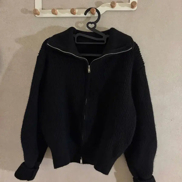 [BUNJANG] Two-Way Knit Zip-Up / 투웨이 니트집업