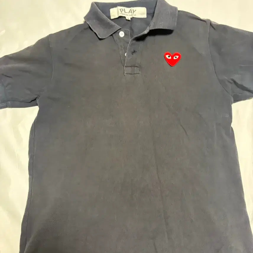 [BUNJANG] Comme des Garçons Heart Logo Short Sleeve Polo Shirt Size S / 꼼데가르송 s 반팔티