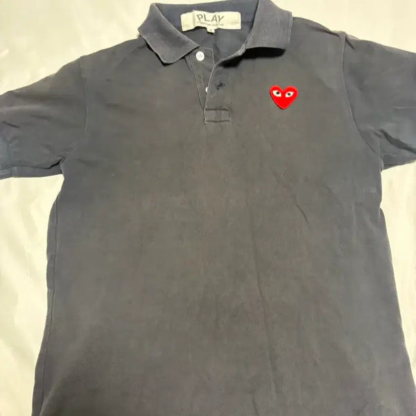 [BUNJANG] Comme des Garçons Heart Logo Short Sleeve Polo Shirt Size S / 꼼데가르송 s 반팔티