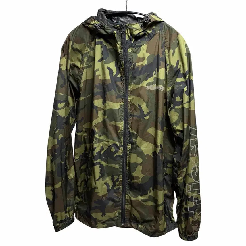 [BUNJANG] Stussy Camo Windbreaker Jacket L / 스투시 카모 윈드브레이커 바람막이 L