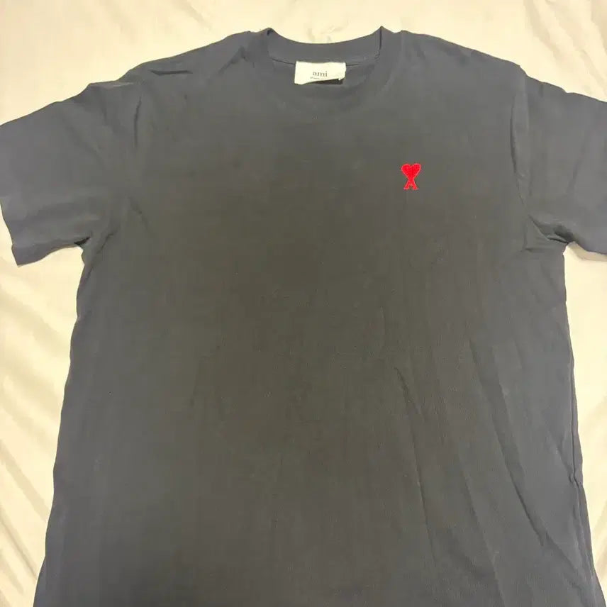 [BUNJANG] AMI Navy Cotton Short Sleeve T-Shirt Size S / 아미 반팔티 s