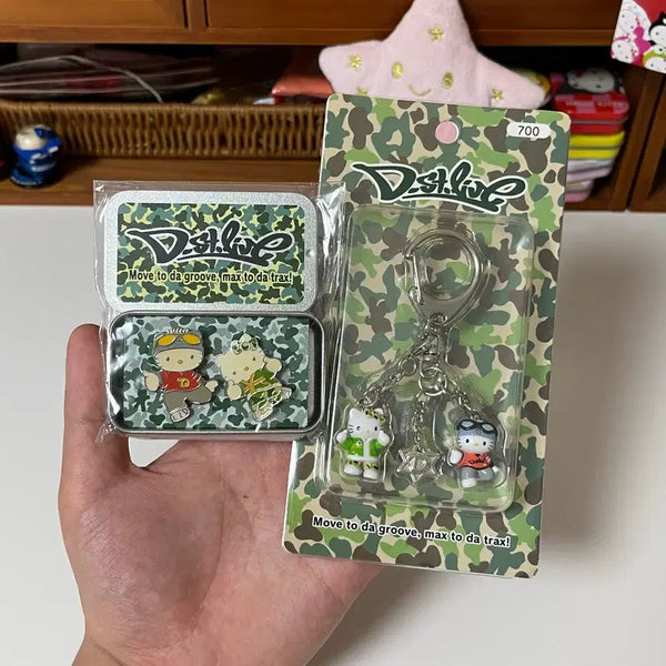 [BUNJANG] Vintage Hello Kitty Strap & Badge Collection / (일괄)고전키티 키티스트랩 디스트라이브 박스형 키티뱃지