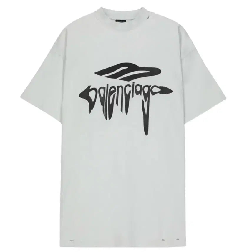 [BUNJANG] Balenciaga 3B Liquified Oversized T-Shirt White/Light Grey Size 4 / BALENCIAGA 발렌시아가 3B 리퀴파이드 오버사이즈 티셔츠