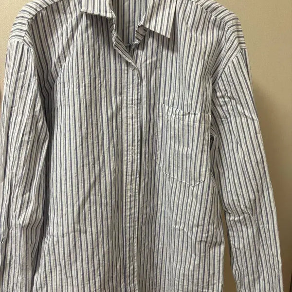 [BUNJANG] Stripe Shirt Blue / 스트라이프 셔츠 블루