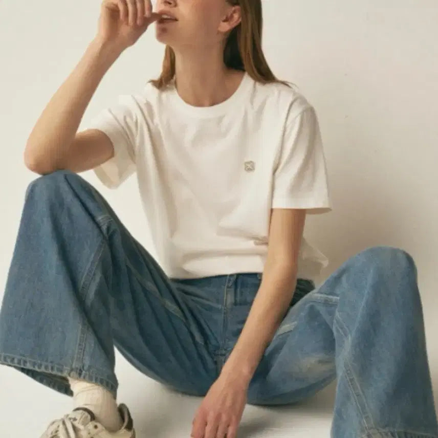 [BUNJANG] Seter Supima T-shirt White S / 세터 수피마 티셔츠 화이트 s
