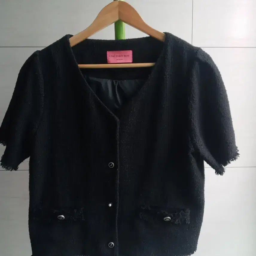 [BUNJANG] Wemakent Short Sleeve Tweed Jacket / 위메농 Qui mais non 반팔 트위드 자켓