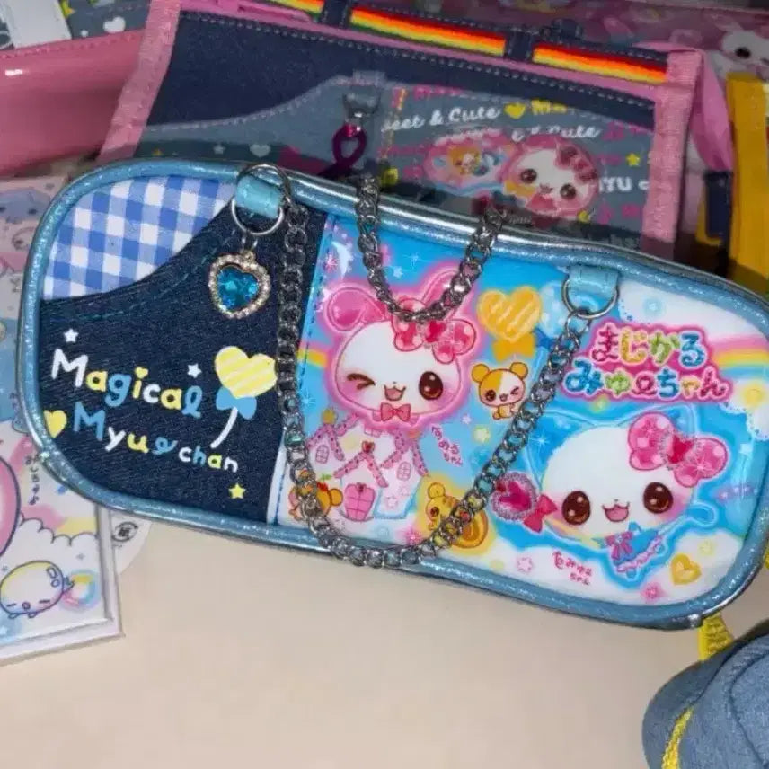 [BUNJANG] Magical Mu-chan Round Bag Pen Case Pouch / 헤이세이 메모리 매지컬 뮤짱 라운드 가방 펜 케이스 파우치