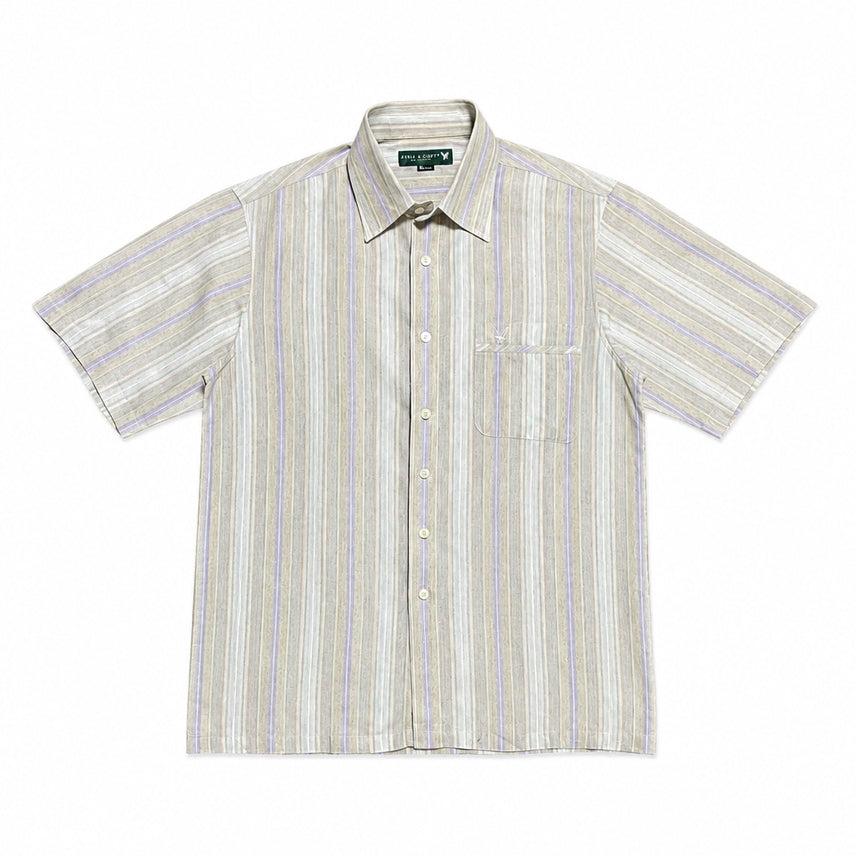 [BUNJANG] Lyle & Scott Stripe Short Sleeve Shirt / JPN 00s 일본빈티지 Y2K 아메카지 라일앤스콧 스트라이프 반팔 셔츠