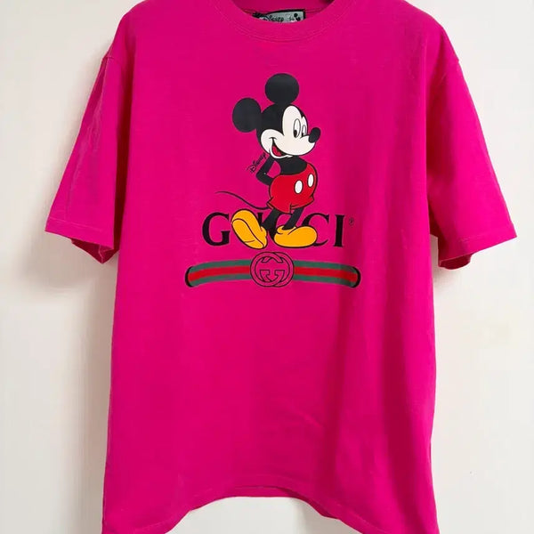 [BUNJANG] Gucci Men's Mickey Mouse Short Sleeve T-Shirt Size M / 구찌 남성 미키마우스 반팔 M사이즈 매장판 새상품