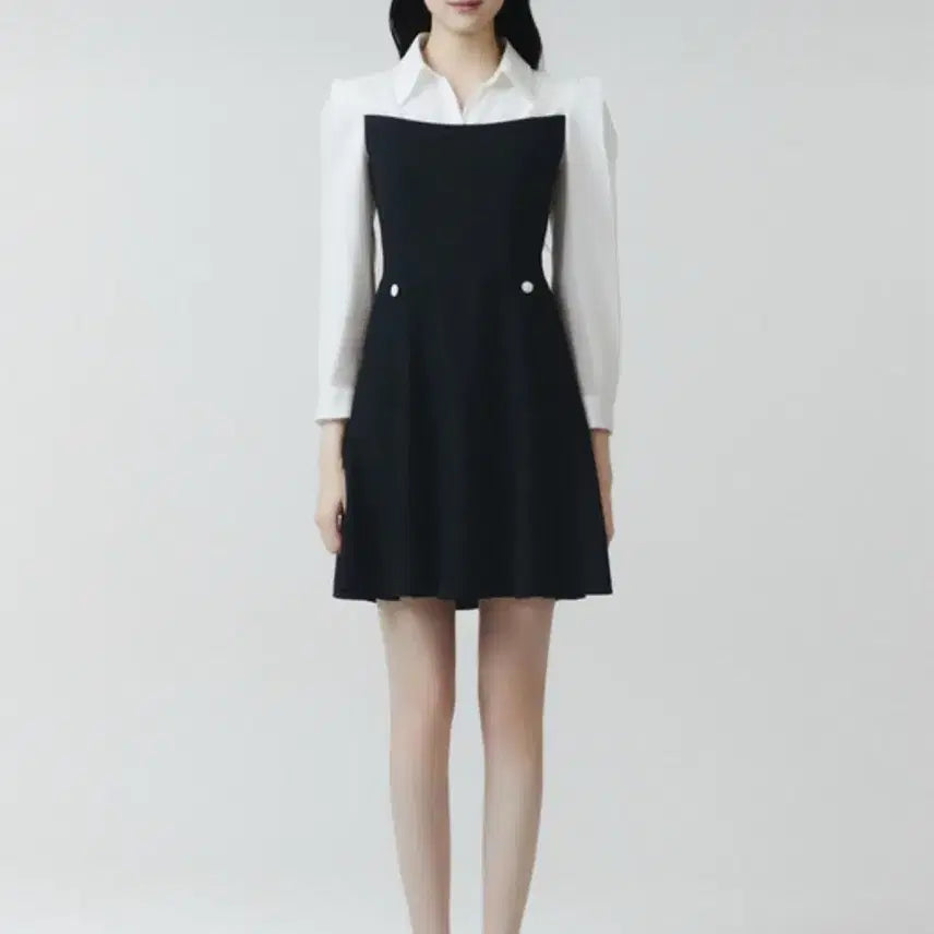 [BUNJANG] IT MICHAA Color-Blocked Dress / 44 잇미샤 배색원피스 하객원피스
