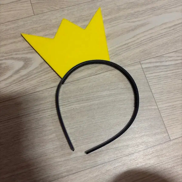 [BUNJANG] BIGBANG Classic Yellow Crown Headband / 빅뱅고전 노란색 왕관 머리띠