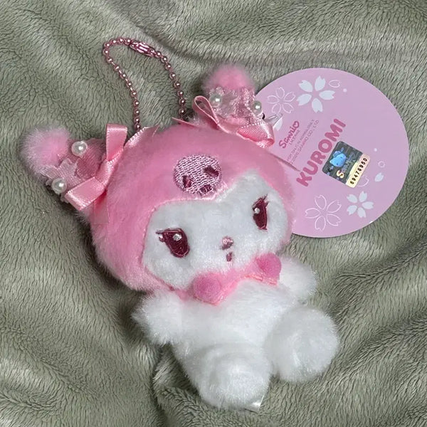 [BUNJANG] Sanrio Kuromi Pink Costume Plush Keychain / 택0,새상품) 산리오 쿠로미 핑크 코스튬 인형 키링